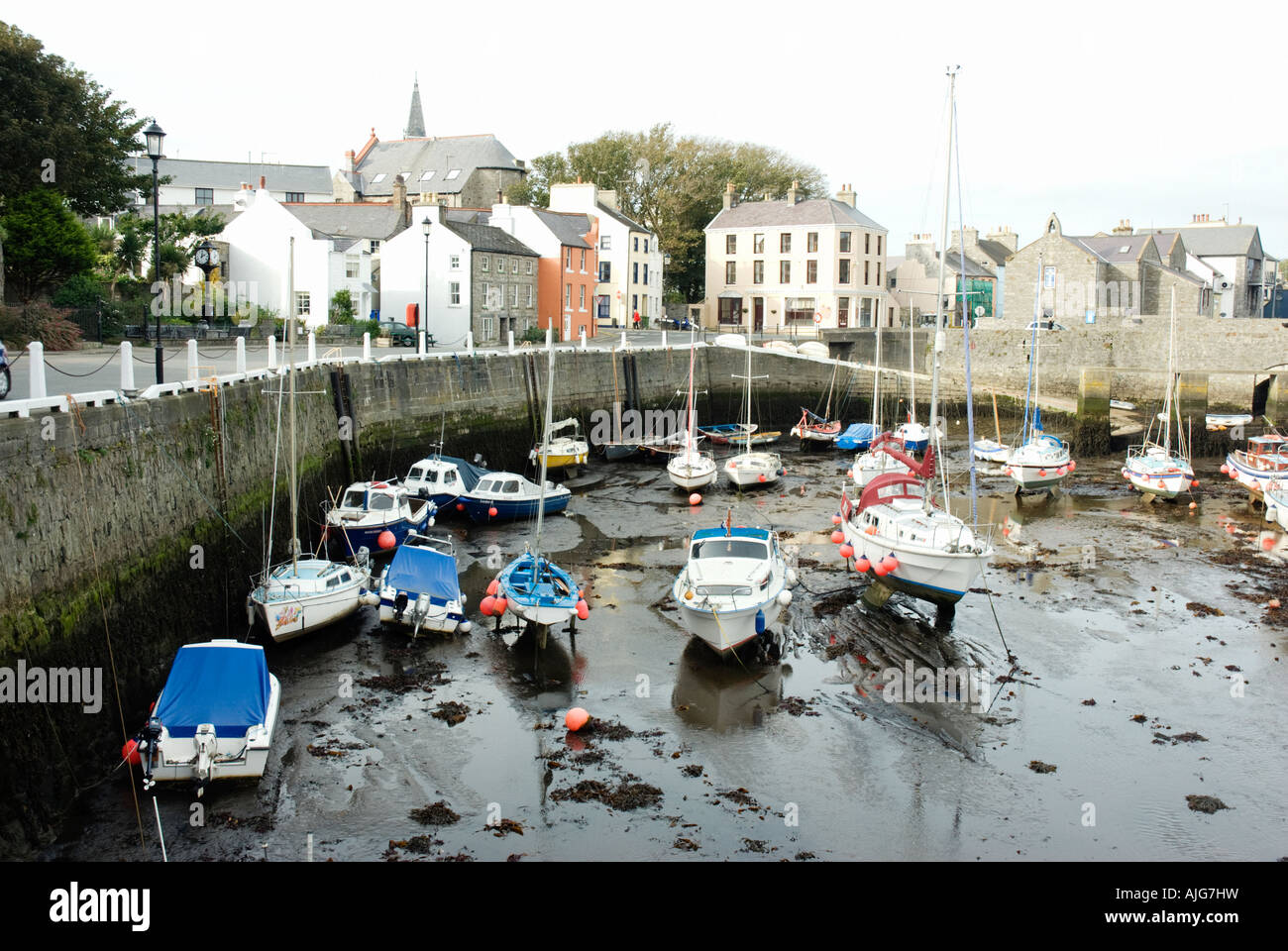 Castletown harbour, Isle of Man Stock Photo