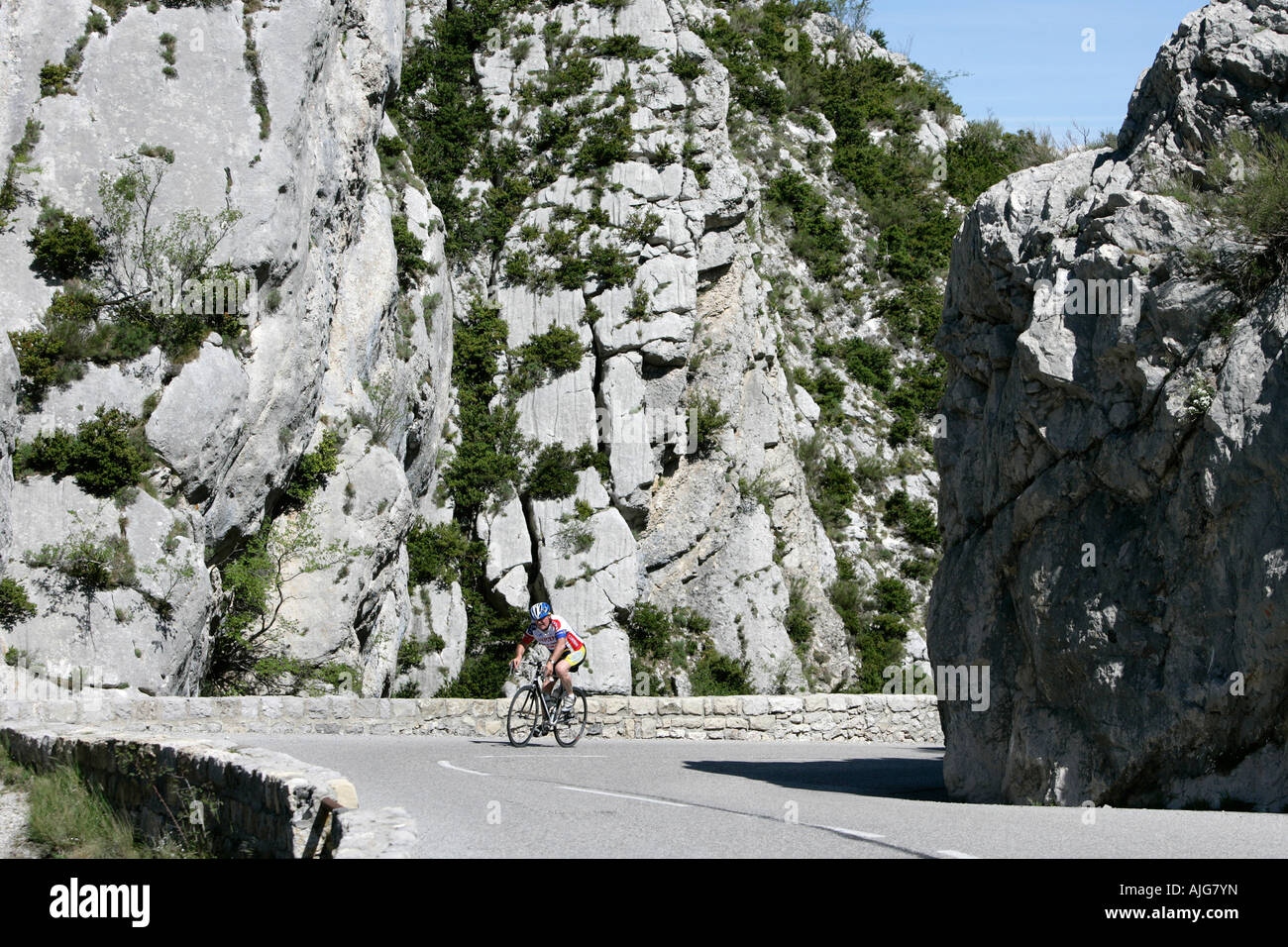 Biker is driving on the Route Napoleon Stock Photo - Alamy
