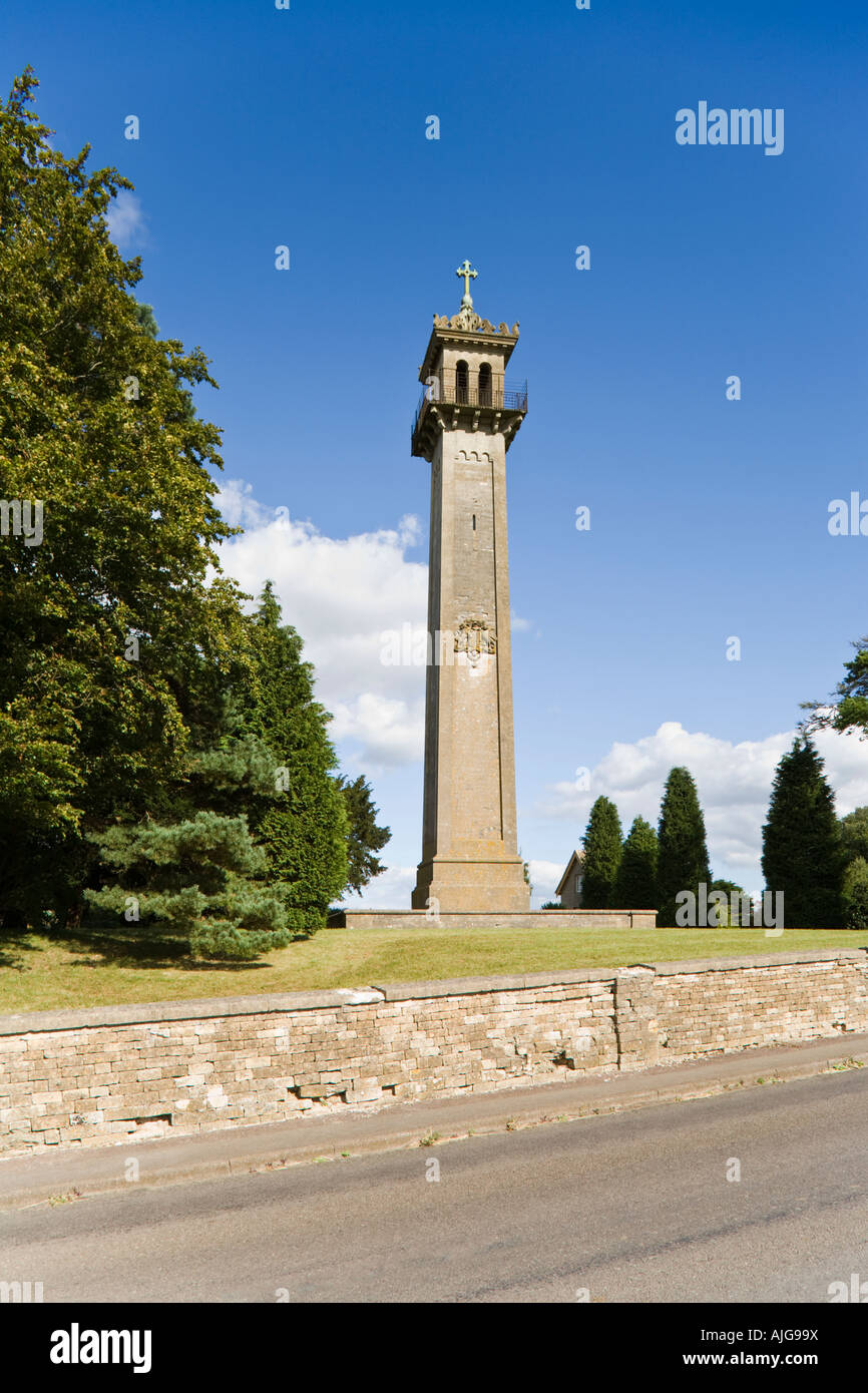 The Somerset Monument in the Cotswold village of Hawkesbury Upton