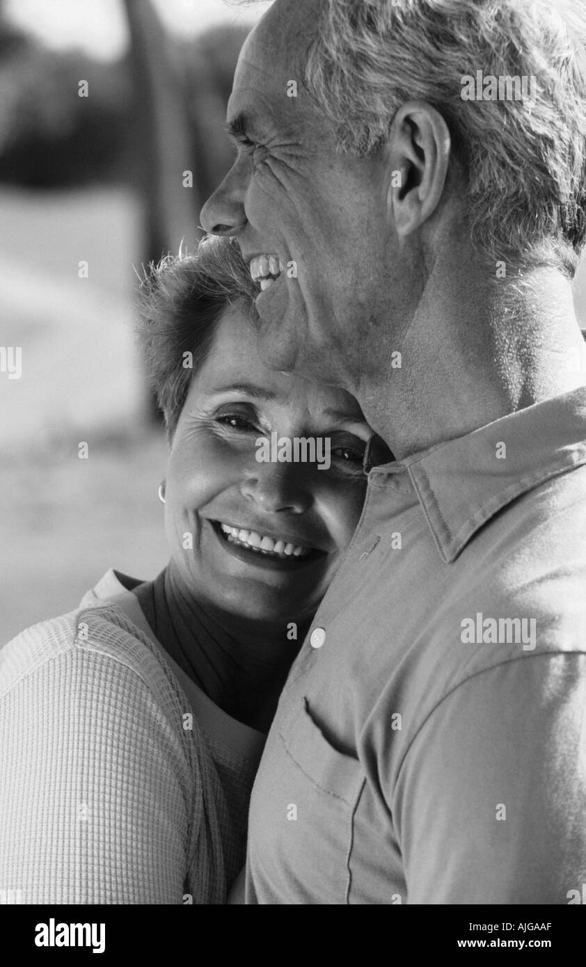Older loving couple Black and White Stock Photos & Images - Alamy