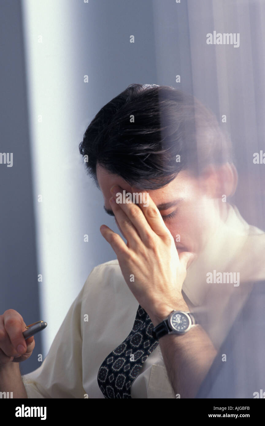 stressed executive Stock Photo