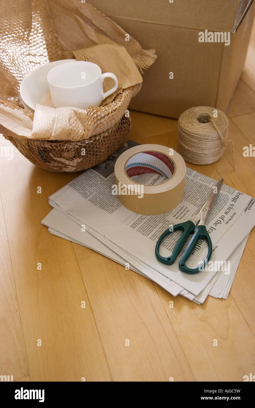 Packing up and moving house Stock Photo