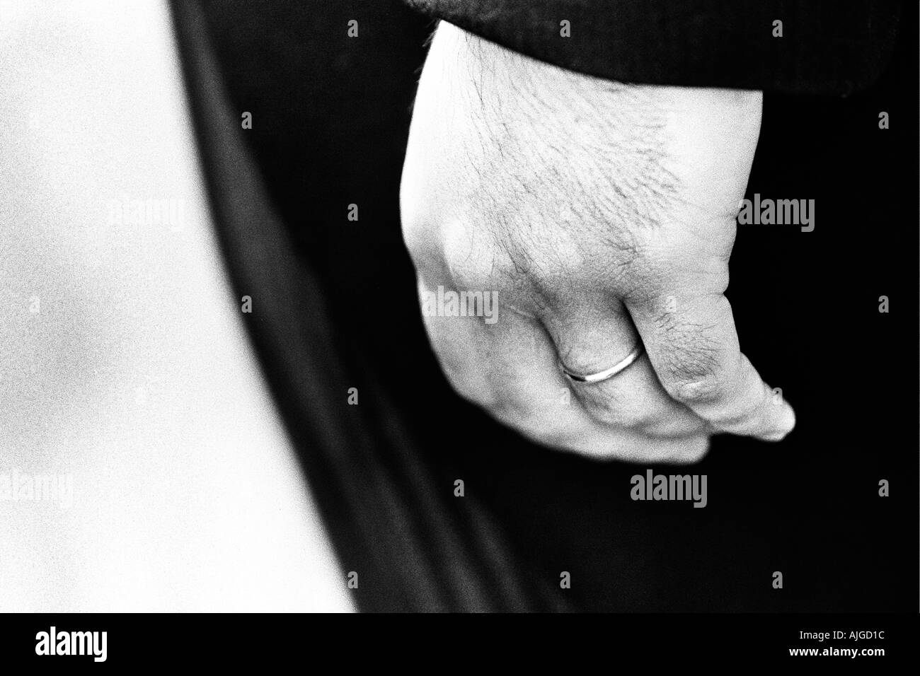 A man's ring finger Stock Photo Alamy