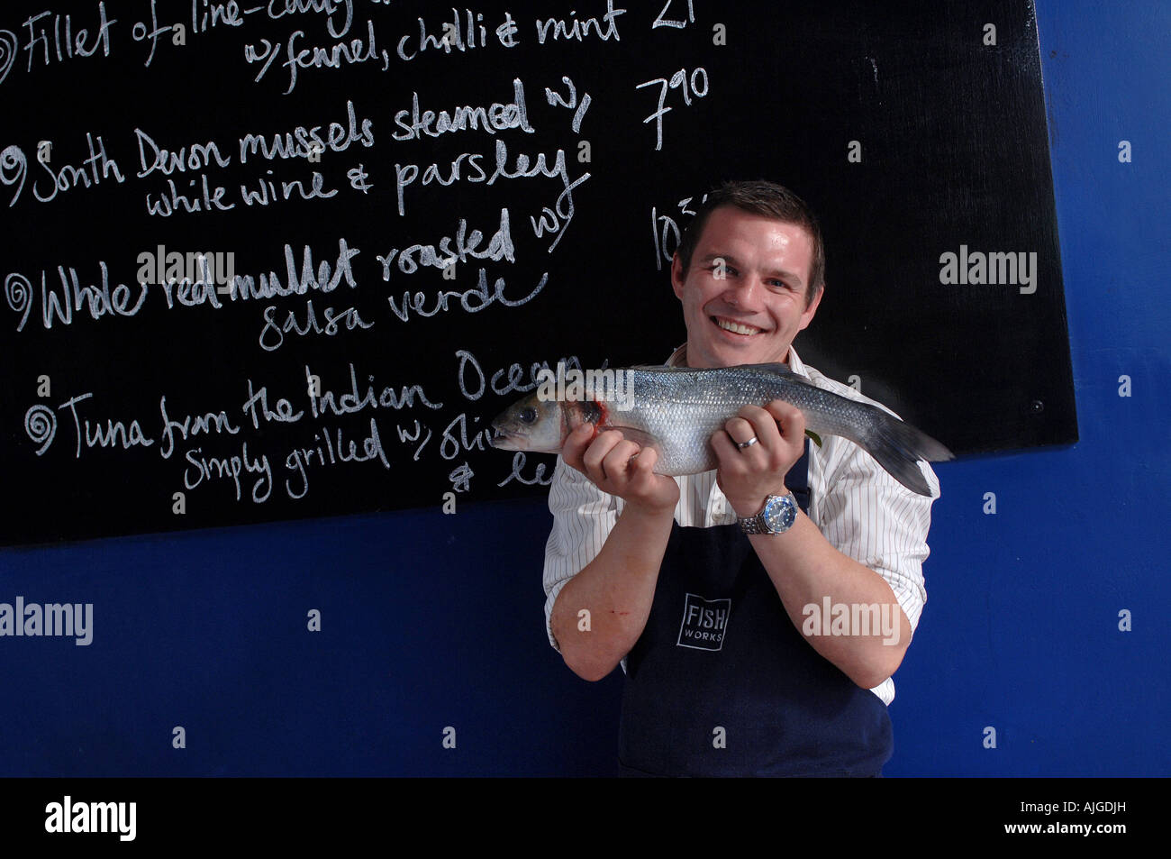 Neil Roach, the head chef at the Fishworks restaurant, in Bristol. Stock Photo