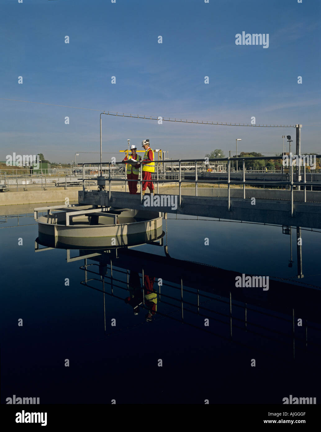 Engineers working on Water Treatment Plant, England, UK Stock Photo Alamy