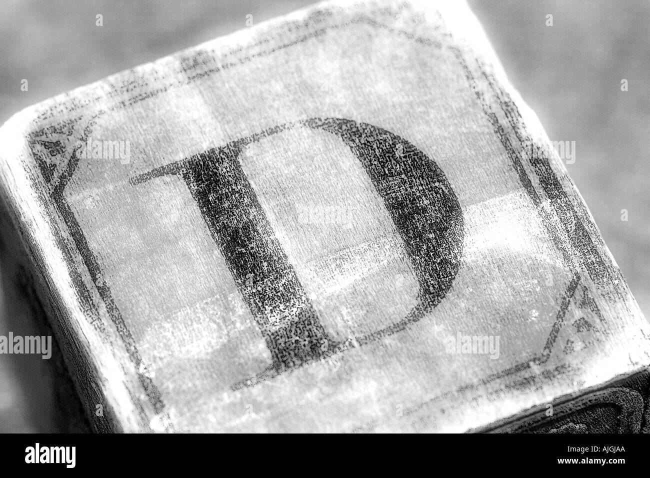 Letter D on a child s block Stock Photo
