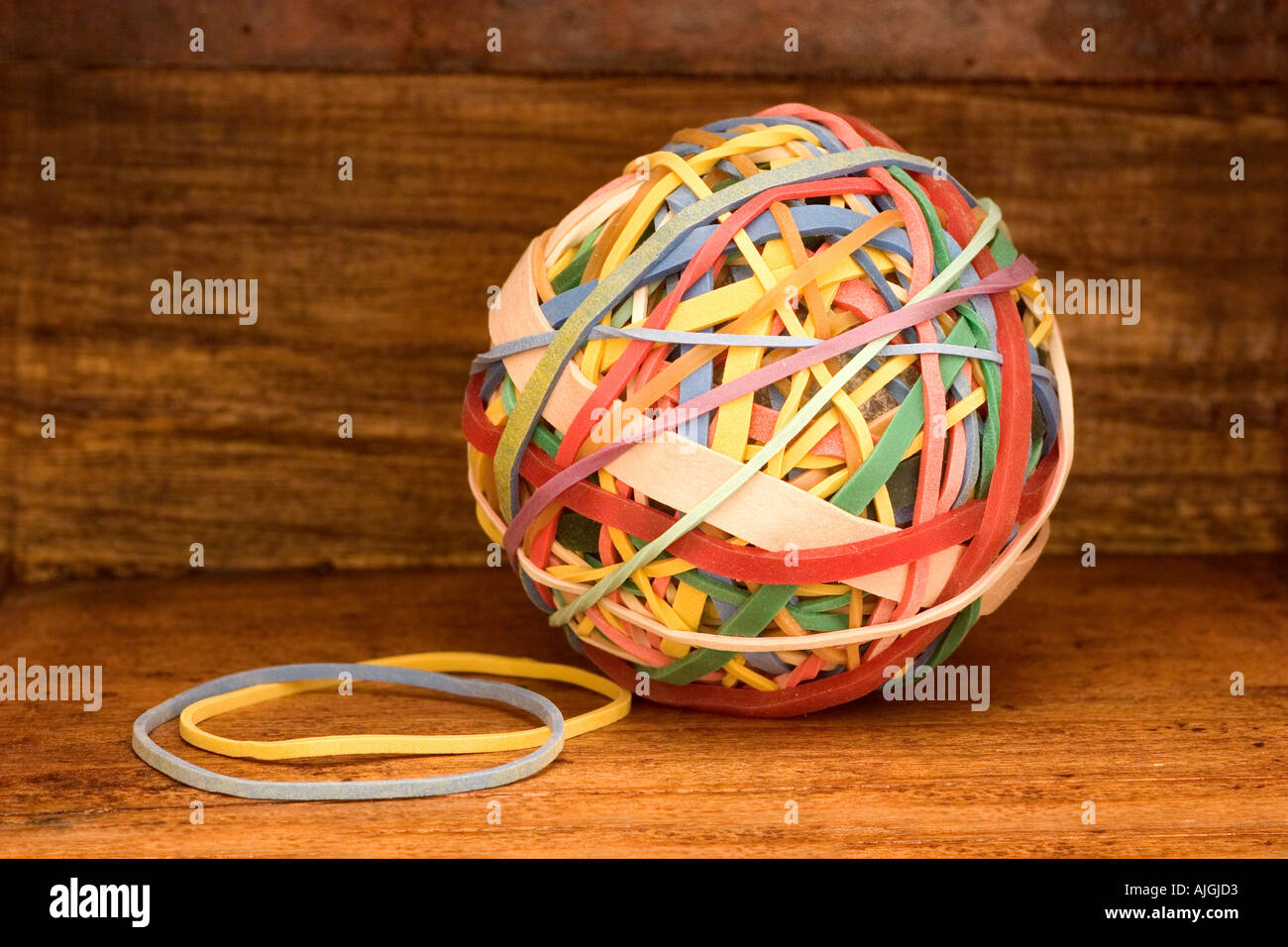 Rubber band ball Stock Photo Alamy
