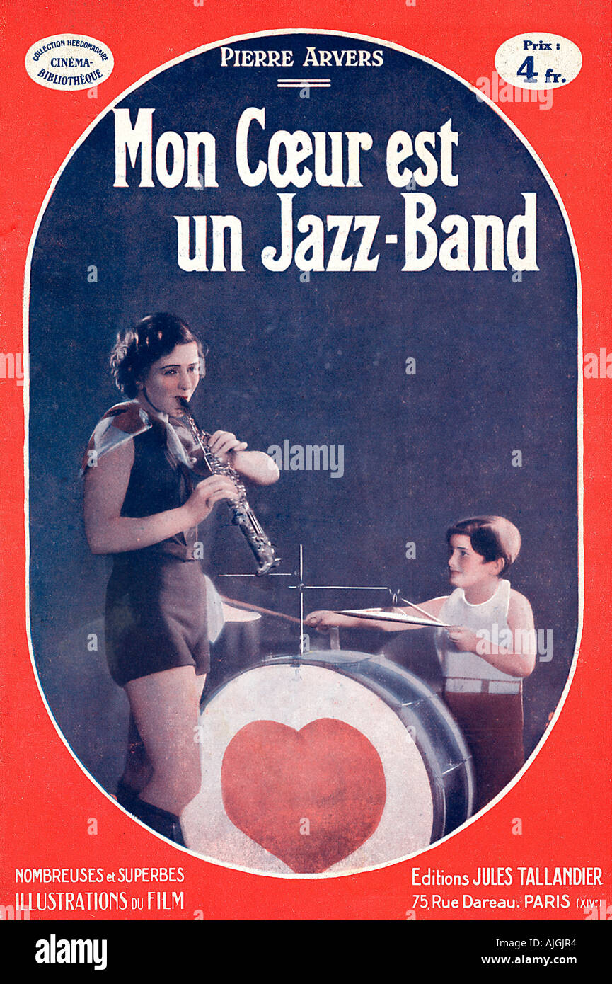 Mon Coeur Est Un Jazz Band, 1929 French book of the German Film My Heart is a Jazz Band Stock Photo