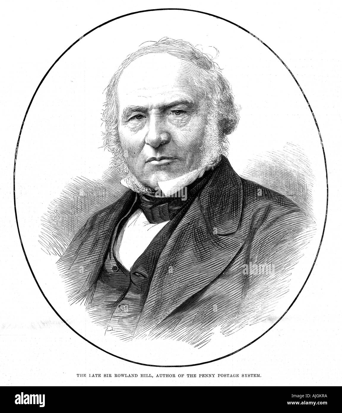 Sir Rowland Hill, 1879 obituary portrait of the Victorian founder of