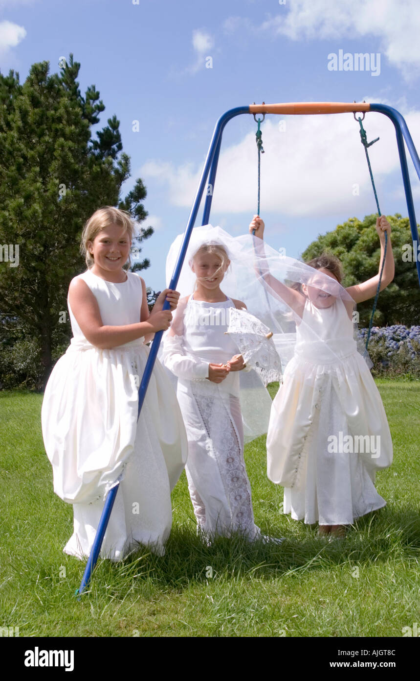 3525 Kids wedding Model released Stock Photo