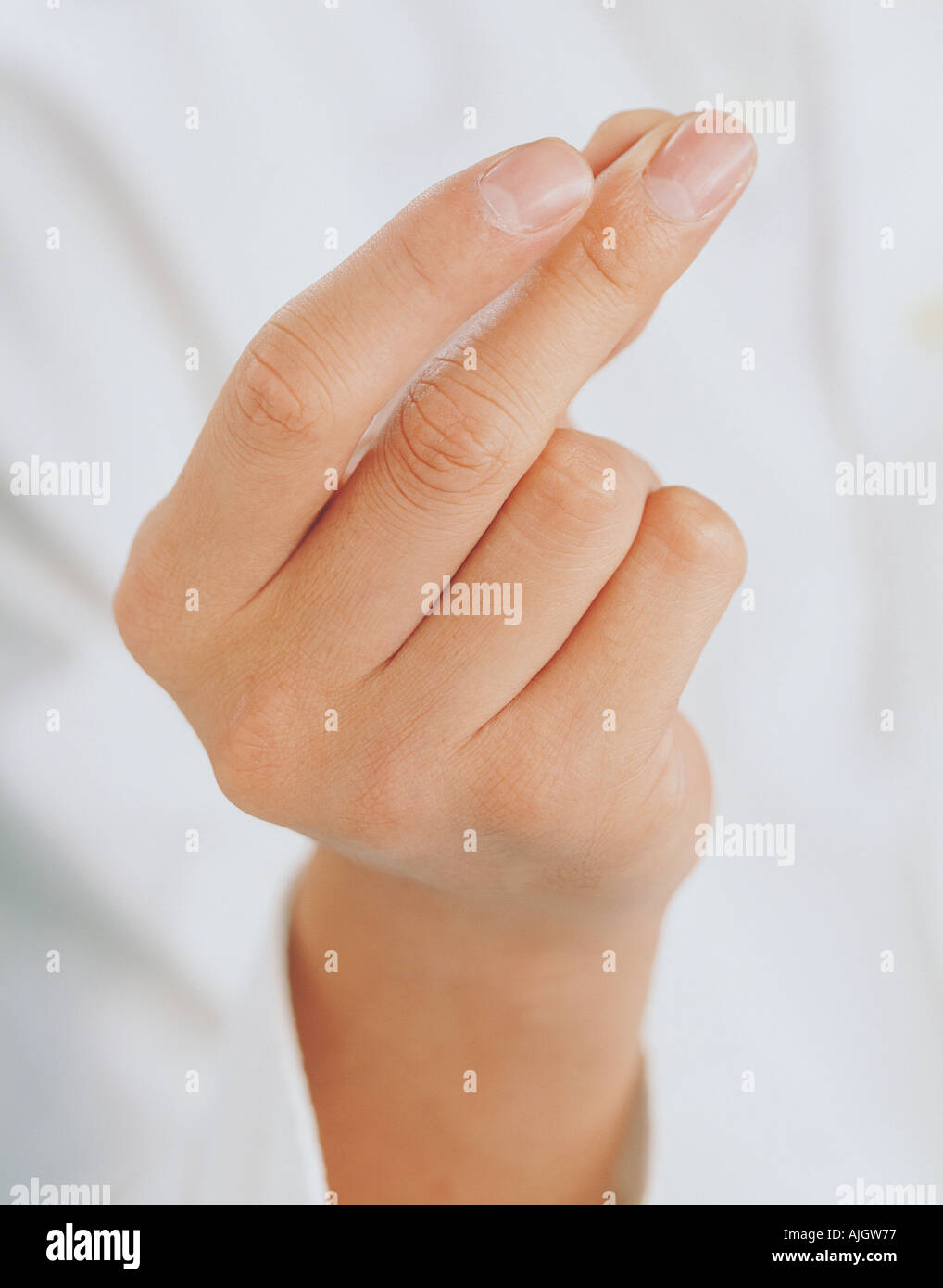 Close up of a man clicking his fingers Stock Photo