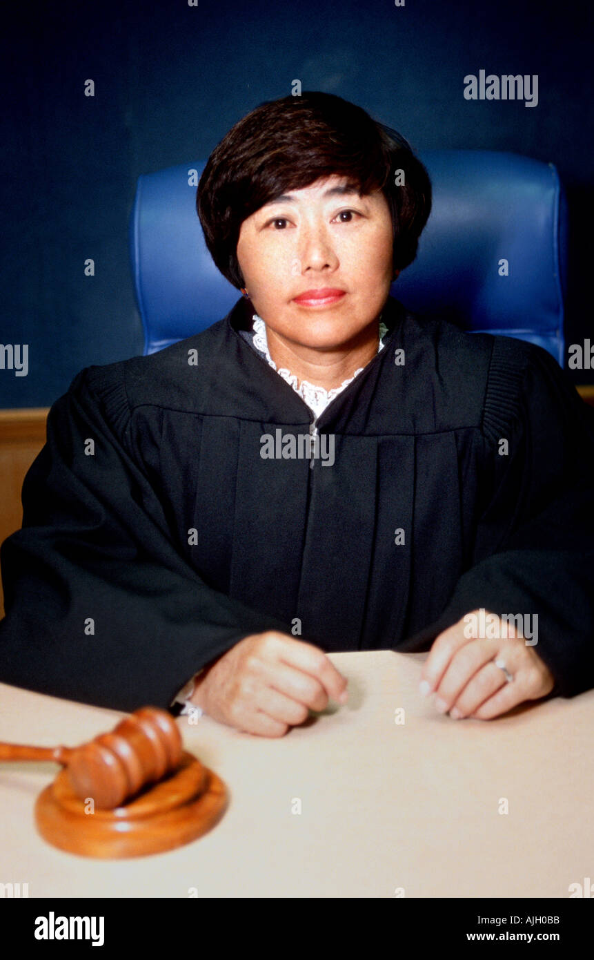 Asian American female judge Stock Photo
