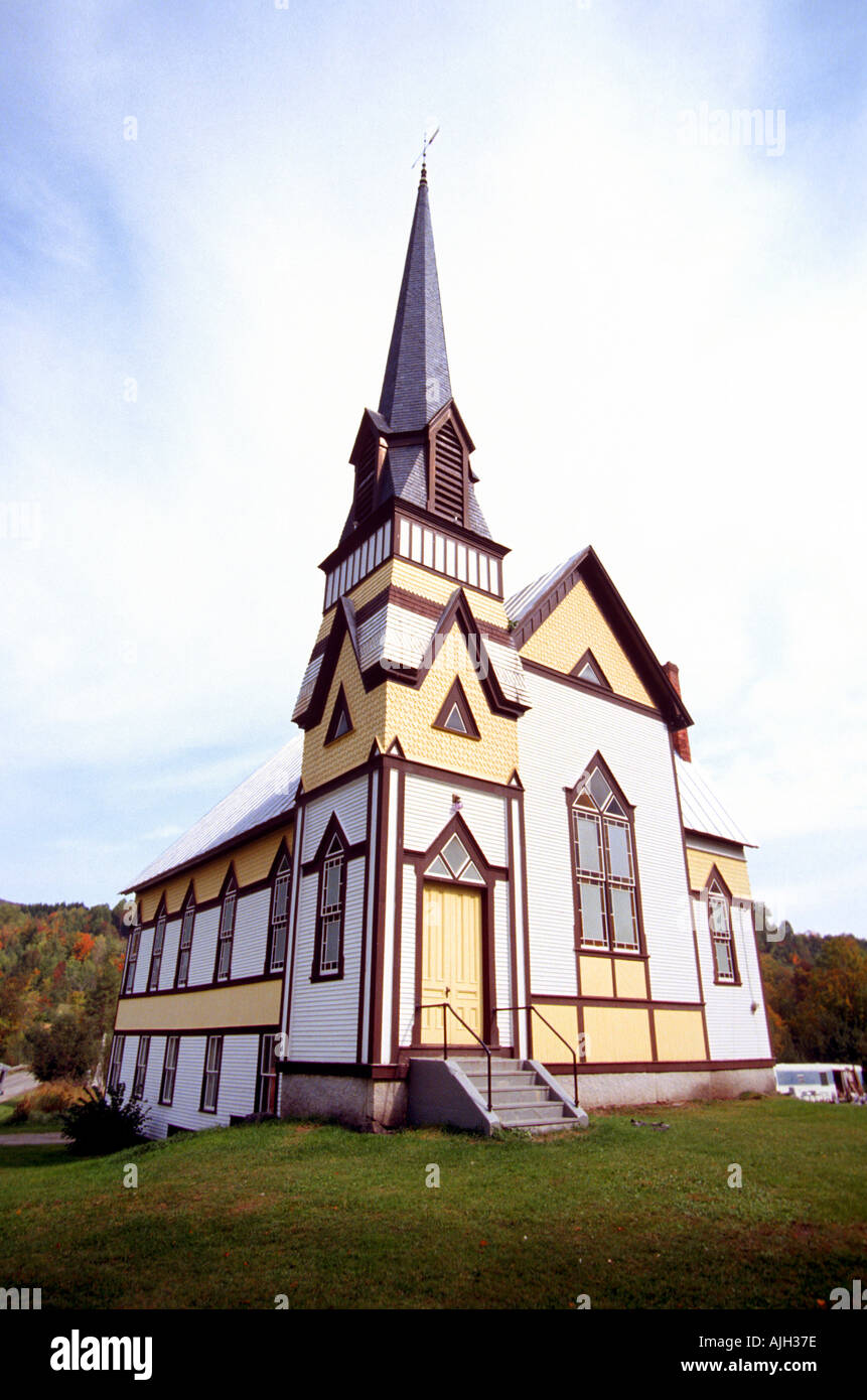 The church at East Orange Vermont during autumn time Stock Photo