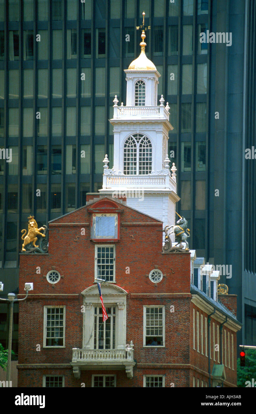 The Old State House Boston Mass Stock Photo