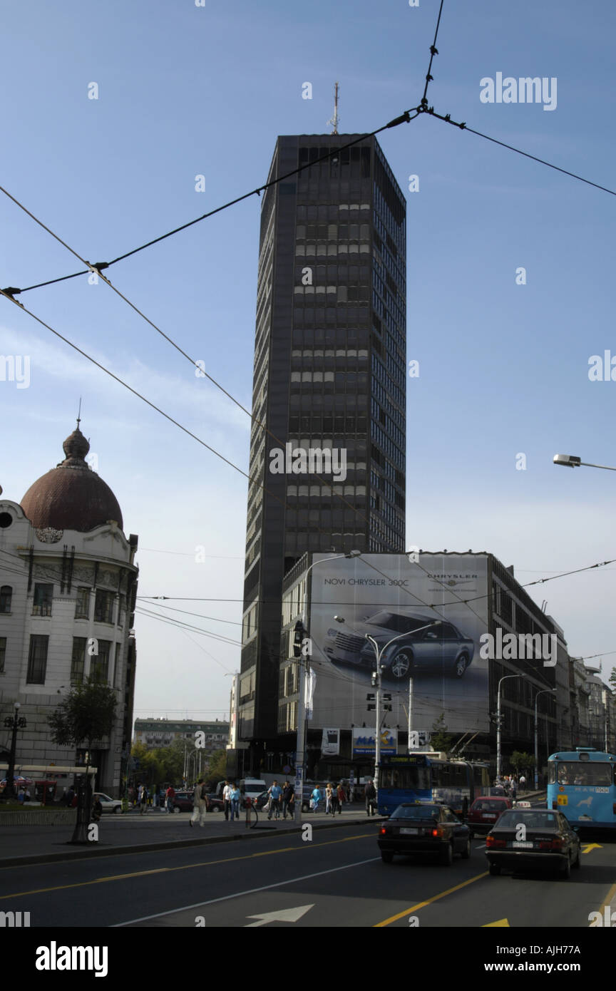 Beograd office building Beogradjanka by architect Branko Pesic Stock