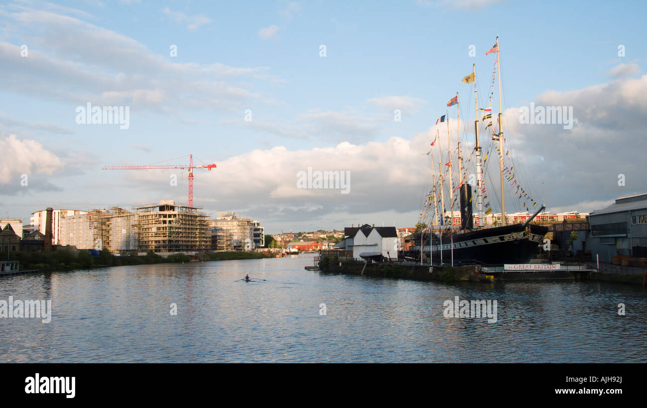 View of the S S Great Britain in Bristol Docks Stock Photo