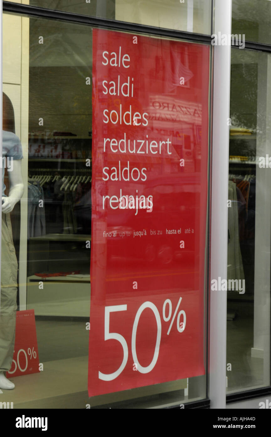 Beograd, sale, 50 percent Stock Photo
