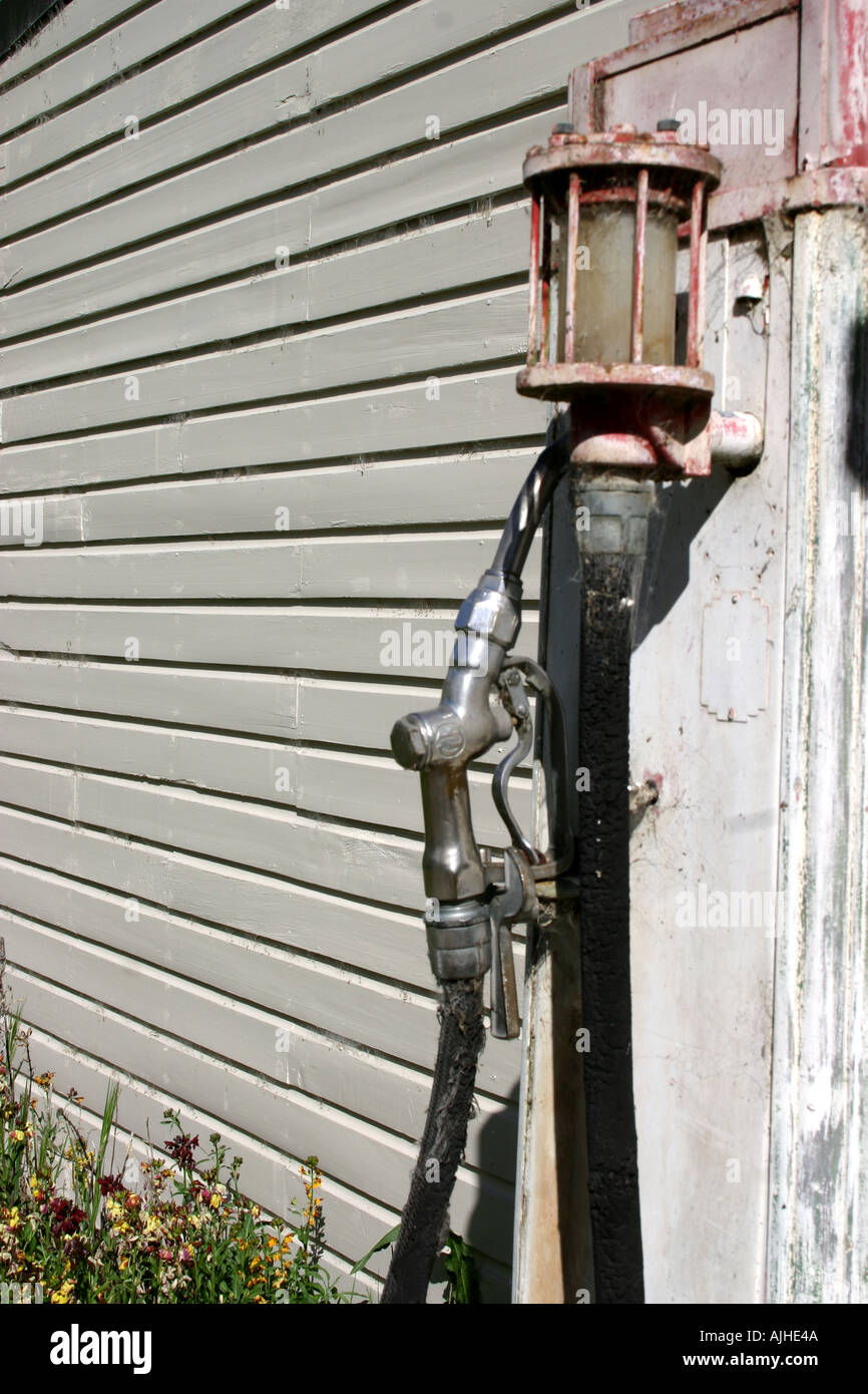 old petrol pump South Island New Zealand Stock Photo - Alamy