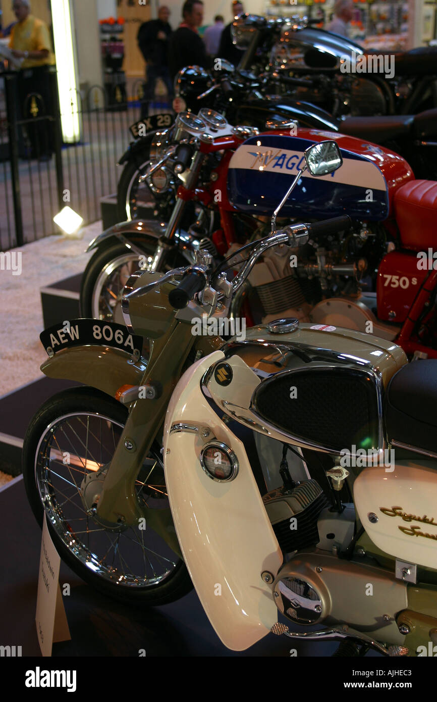 sixties motorcycles restored to their former glory at the motorcycle show nec Stock Photo