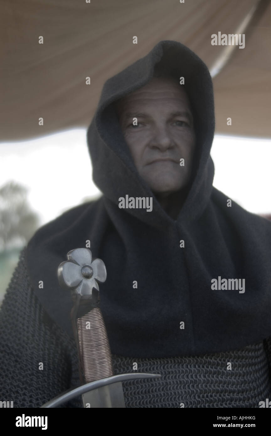 medieval knight in warm clothing Stock Photo Alamy