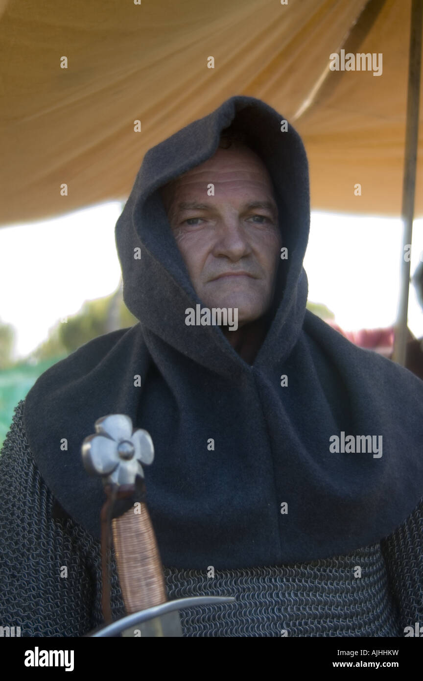 medieval knight in warm clothing Stock Photo Alamy
