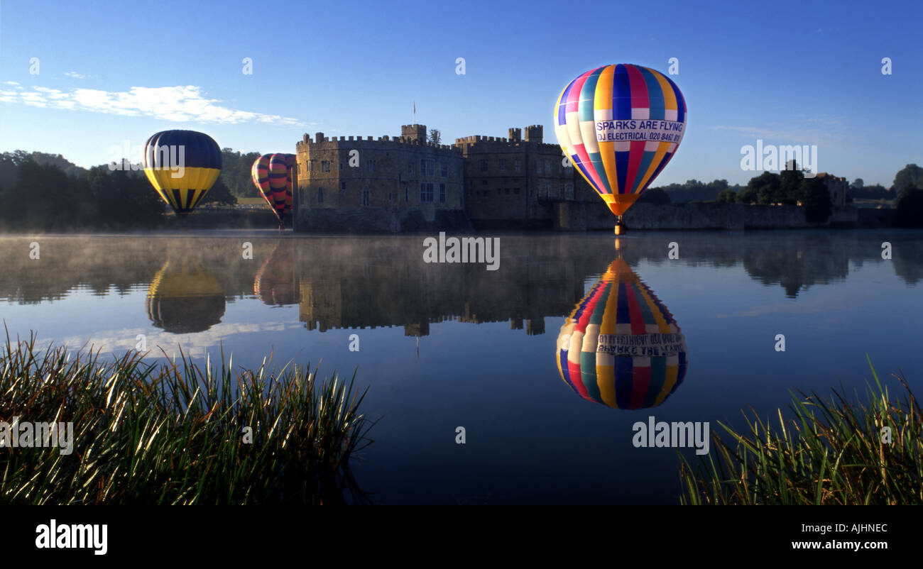Balloons Leeds Castle Stock Photo Alamy