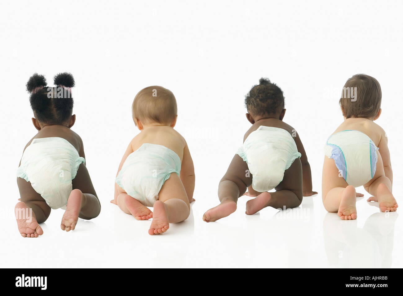 Babies crawling Stock Photo Alamy