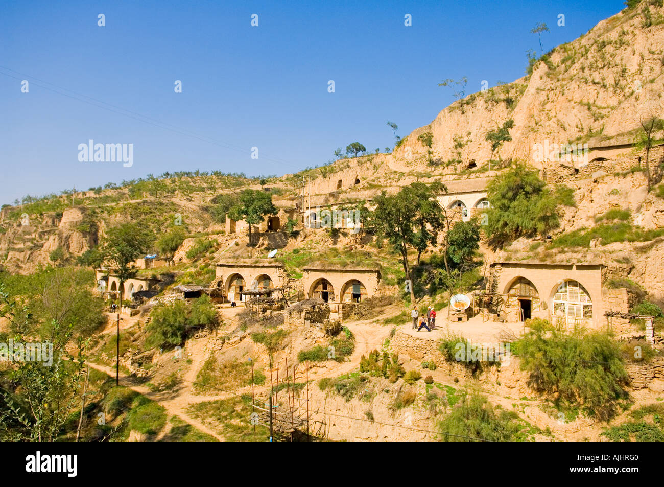 Chinese cave dwelling Lin county Shanxi province China Stock Photo - Alamy