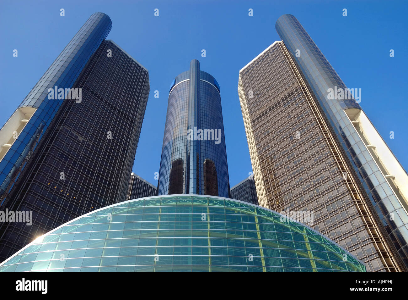 Downtown Detroit Office Complex Stock Photo Alamy