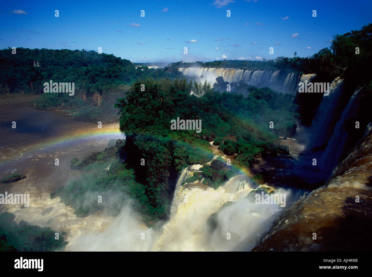 Waterfall waterfalls Iguazu Falls and Iguazu River Iguazu National Park Misiones Province Argentina South America Stock Photo