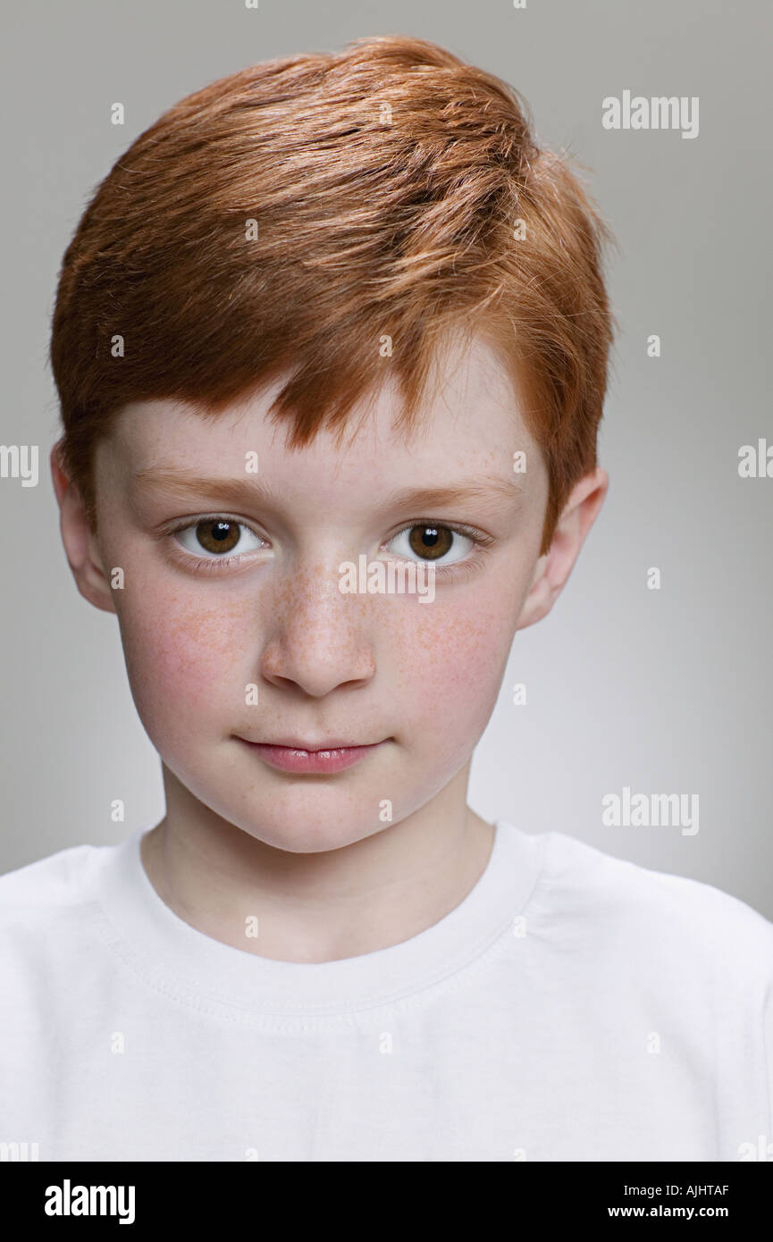 Portrait of a red-headed boy Stock Photo