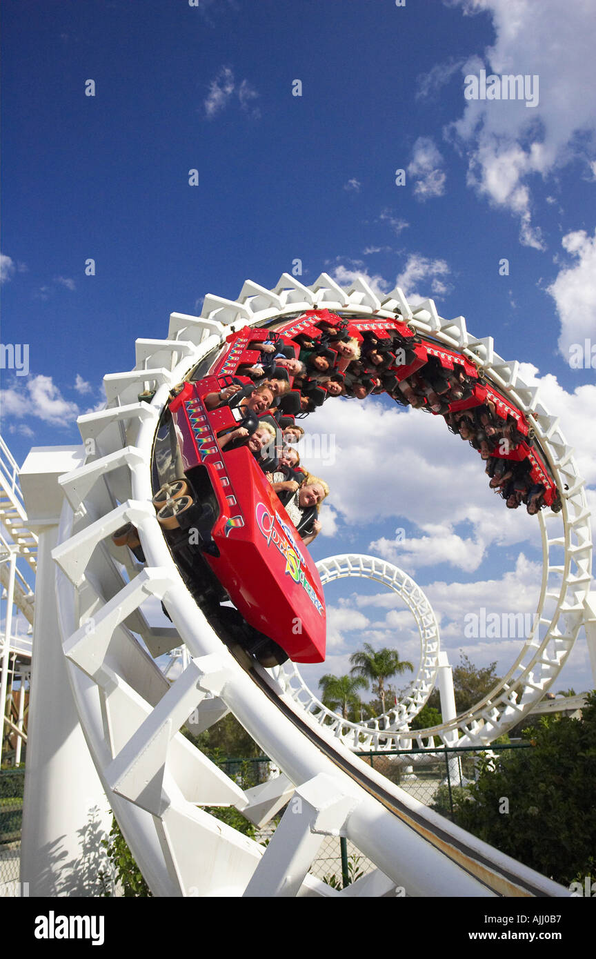 Corkscrew roller coaster hires stock photography and images Alamy