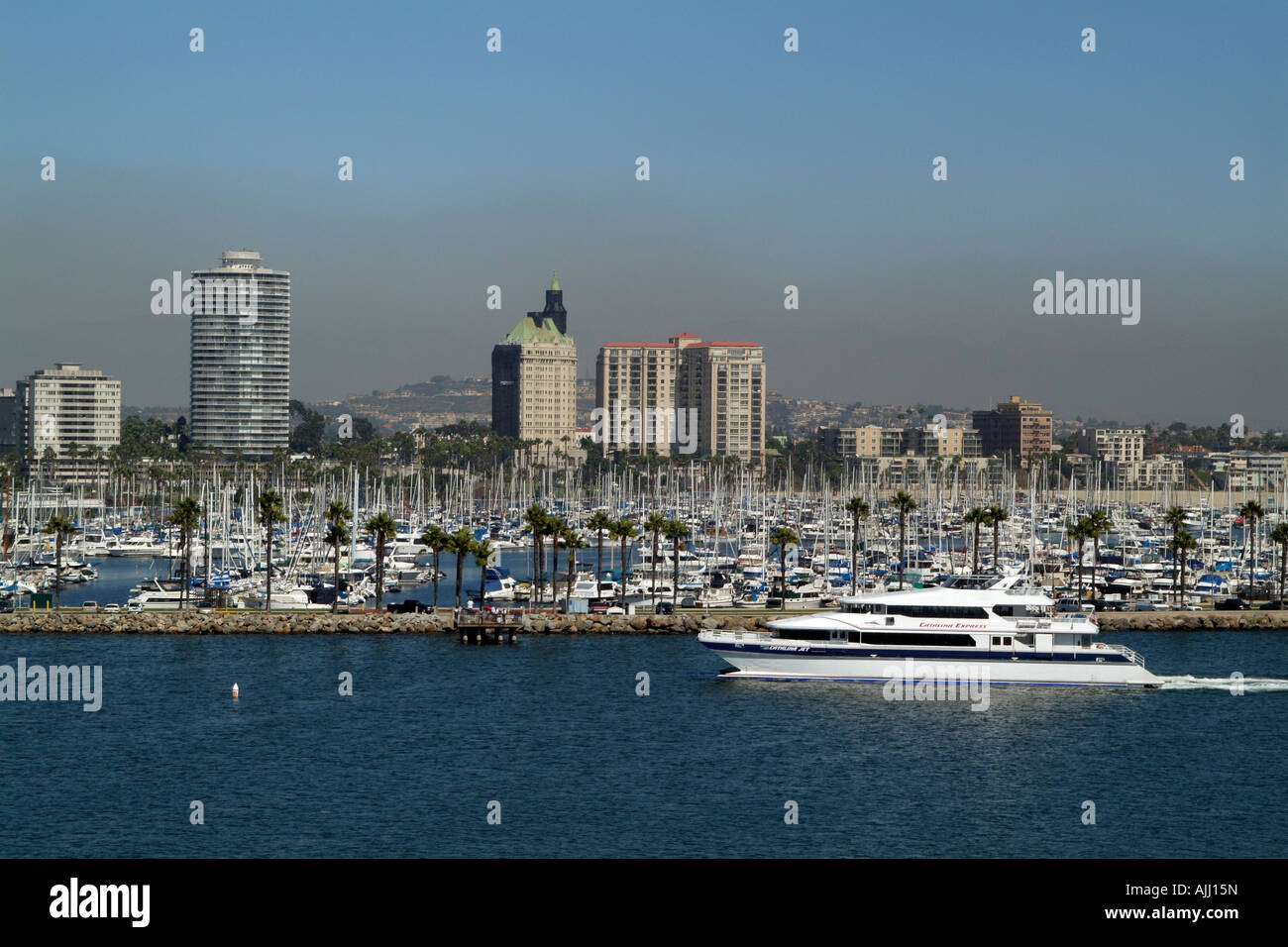 Catalina Express Boat Long Beach California USA Stock Photo Alamy