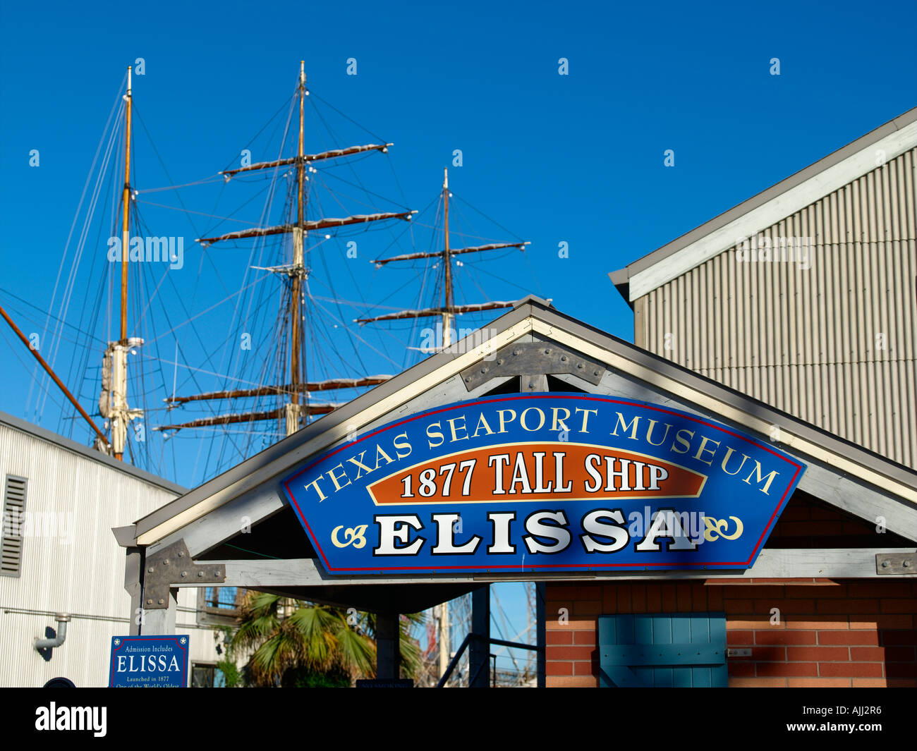 Texas Seaport Tall Ship Museum Elissa Stock Photo