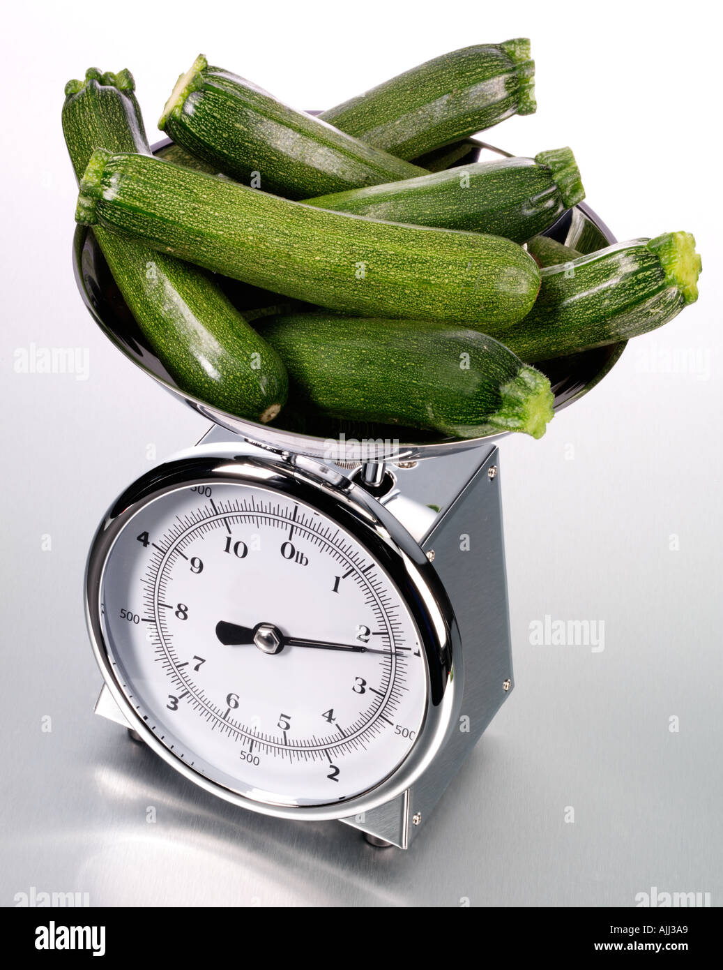 https://c8.alamy.com/comp/AJJ3A9/kitchen-scales-with-courgettes-zucchini-AJJ3A9.jpg