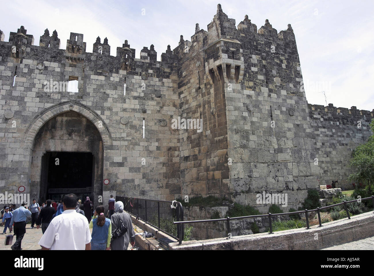 Israel old city of Jerusalem The Damascus Gate Stock Photo