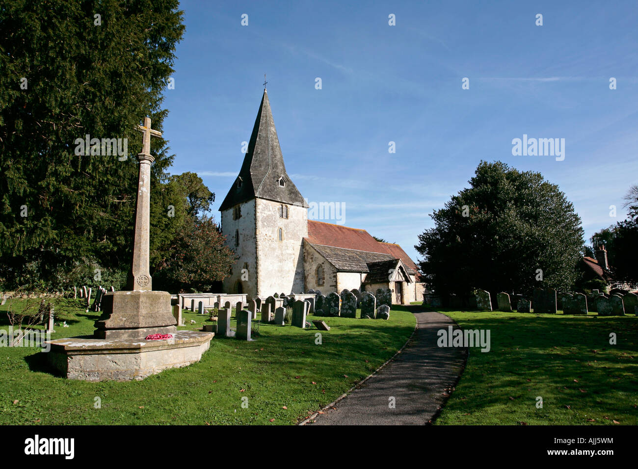 Church of St. John the Evangelist, Bury, West Sussex, England Stock