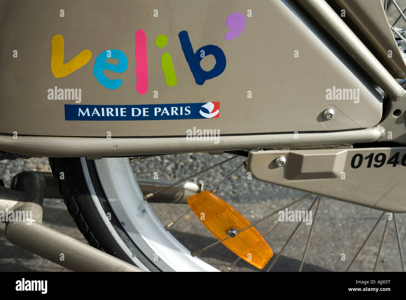 Velib freedom bikes supported by Mairie de Paris mayor France Stock ...