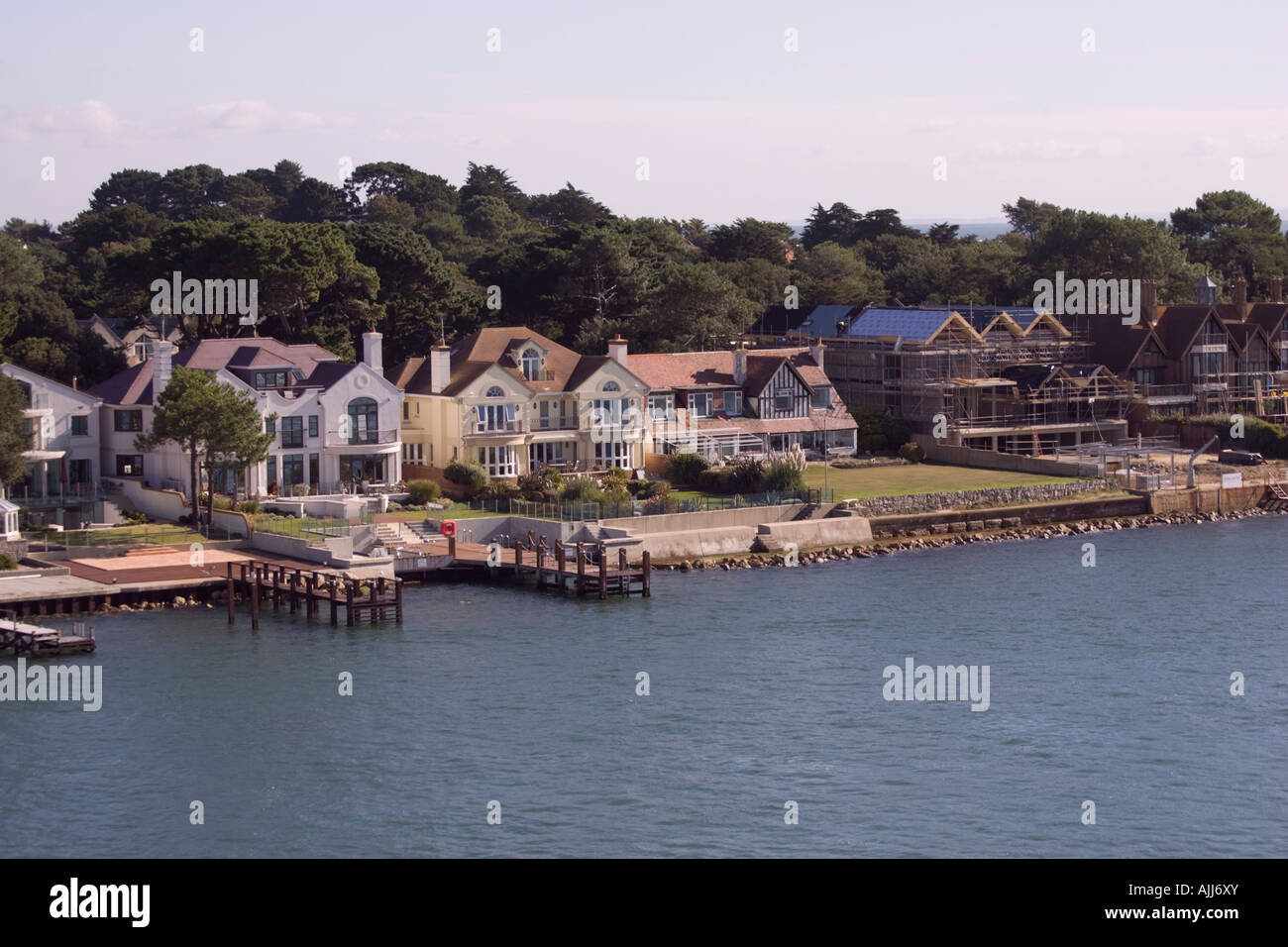 Expensive properties houses on Sandbanks Peninsula Poole Harbour UK Stock Photo Alamy