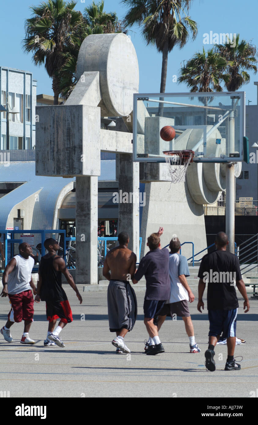 Venice Beach Recreation Center California USA basketball Game Stock