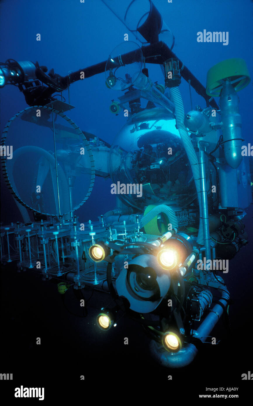 Johnson Sea Link submarine Caribbean Atlantic Ocean Stock Photo