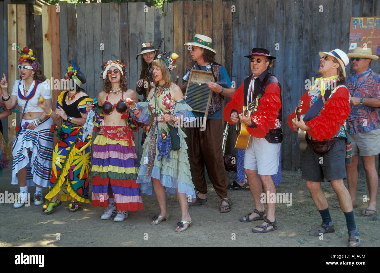 Musicians at Oregon Country Fair Oregon Stock Photo Alamy