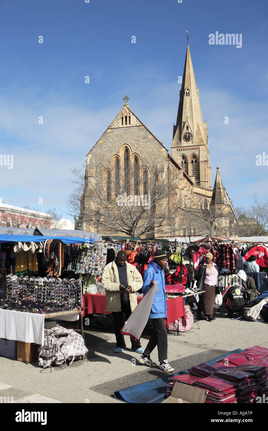 Grahamstown Cathedral during Arts Festival Stock Photo Alamy