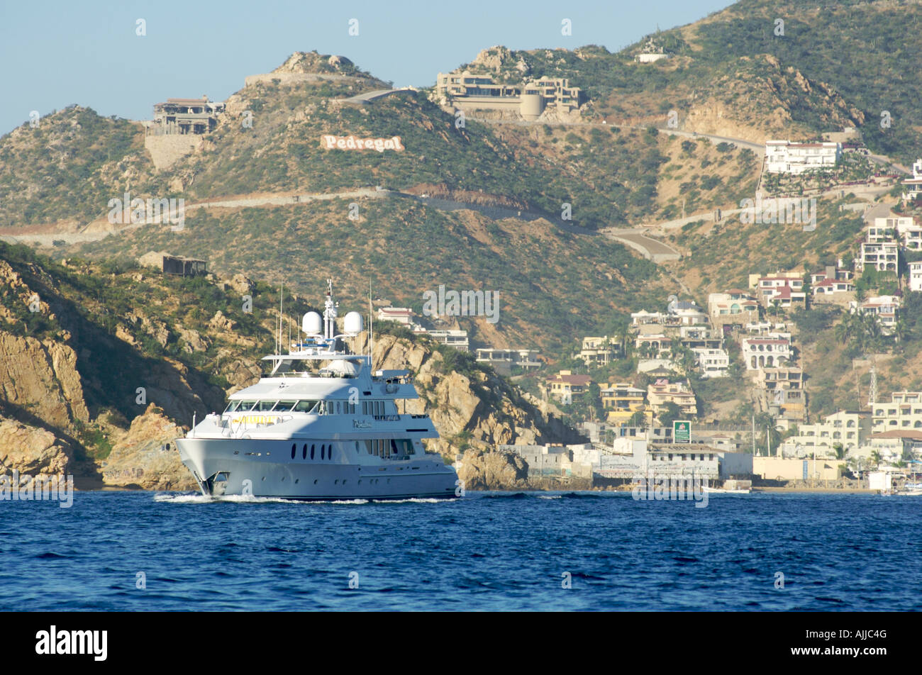 Mega yacht Primadonna a 145 ft. yacht cruising in Cabo San Lucas