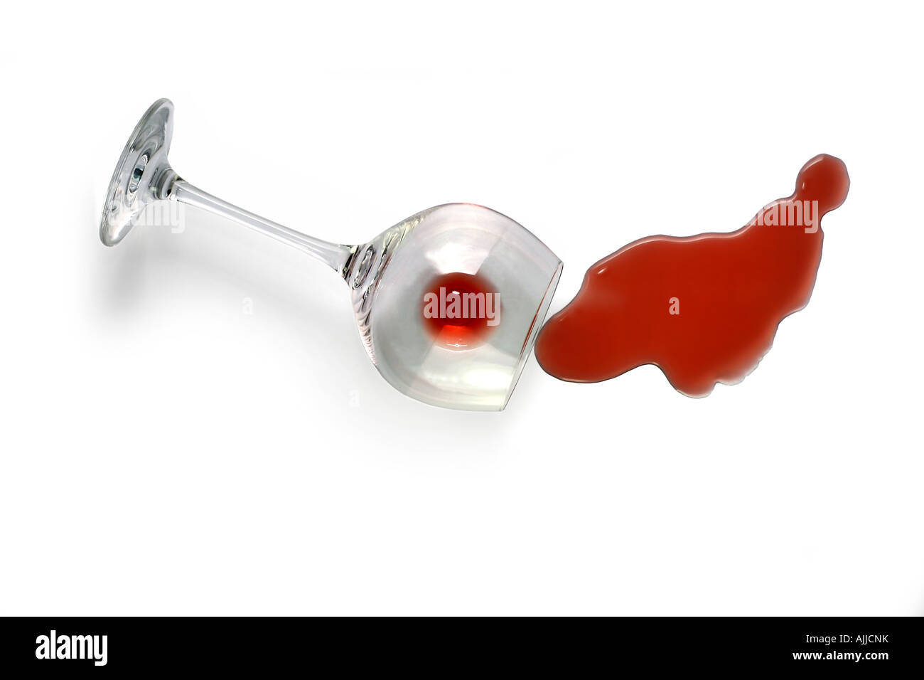 Spilled red Wine isolated on white background Stock Photo Alamy