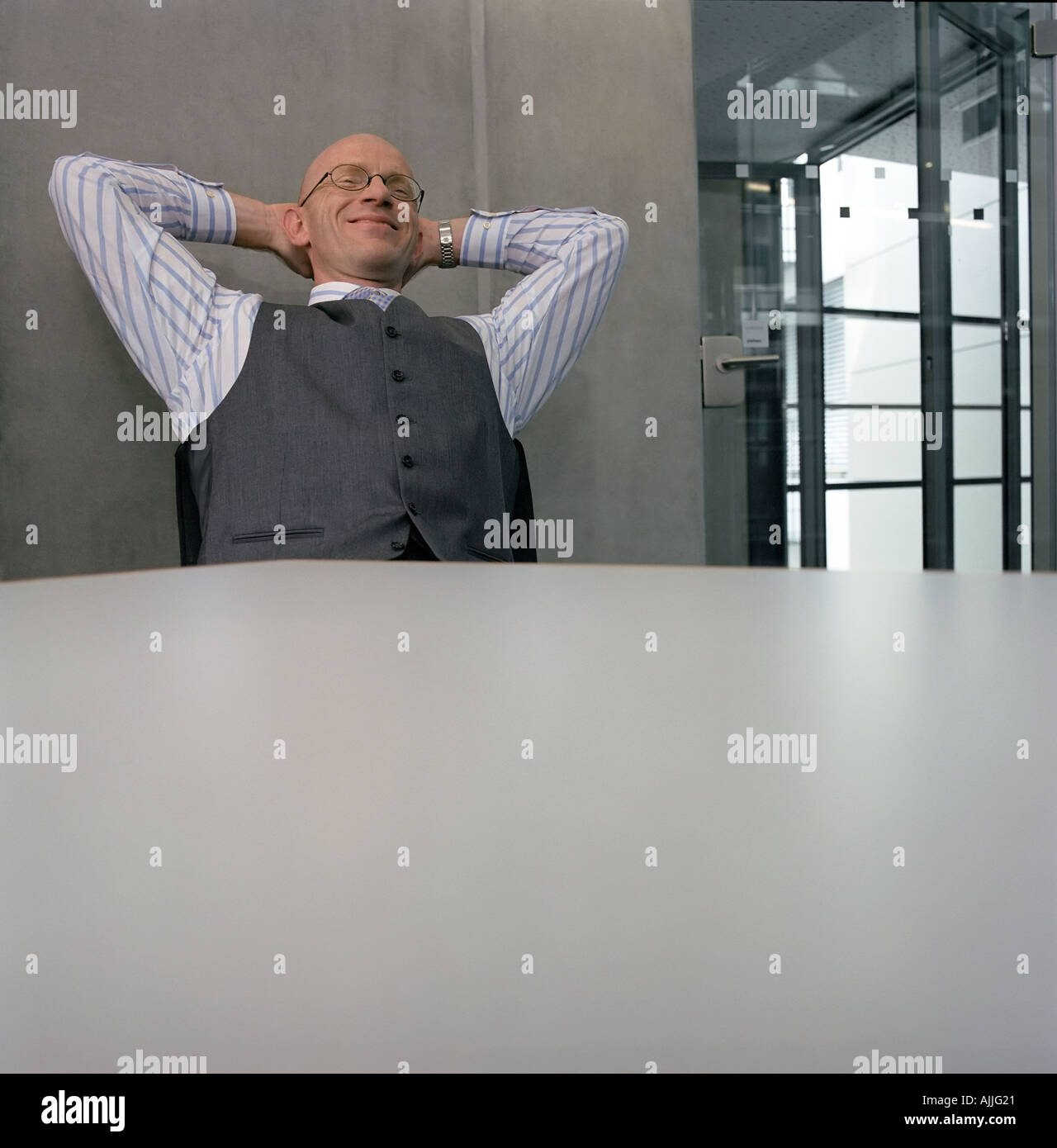Satisfied businessman Stock Photo
