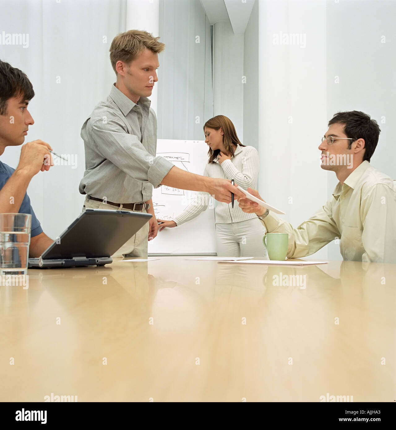 Office workers in meeting Stock Photo