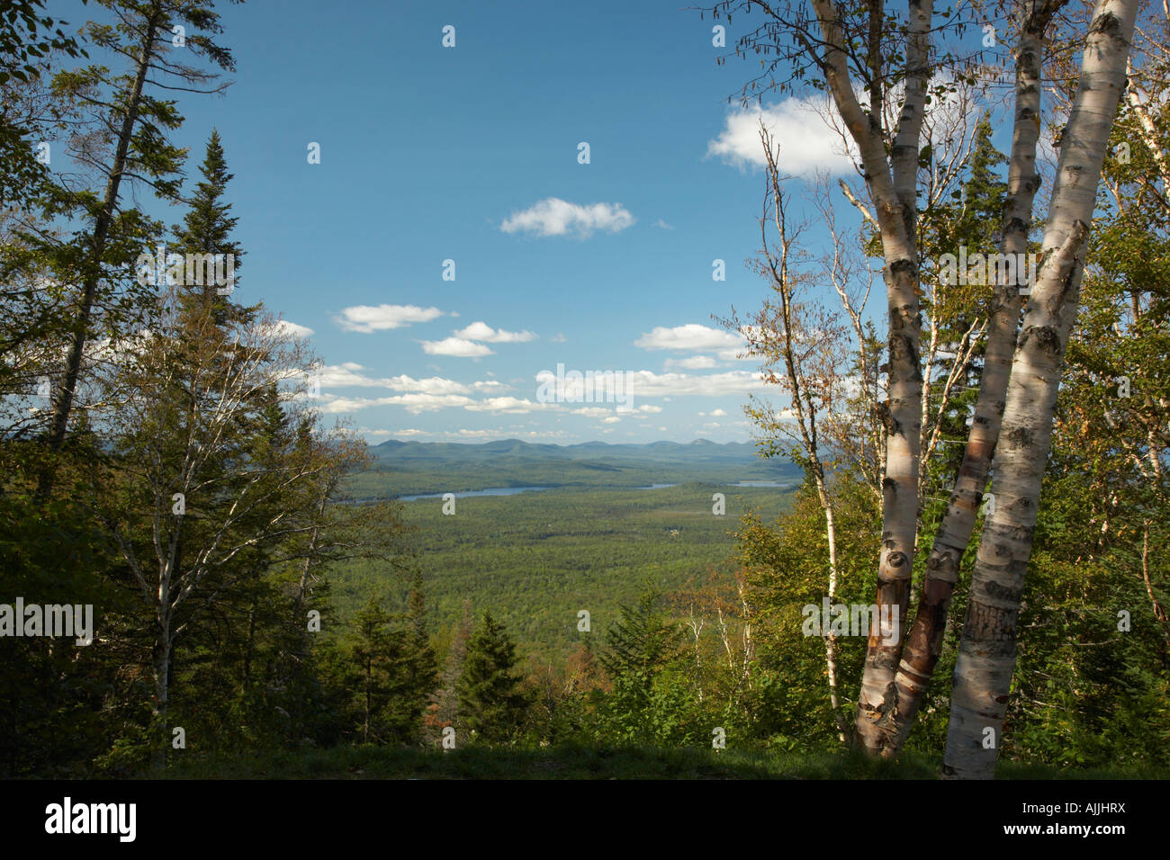 View from Whiteface Mountain Veterans Memorial Highway Whiteface Mountain New York United States Stock Photo