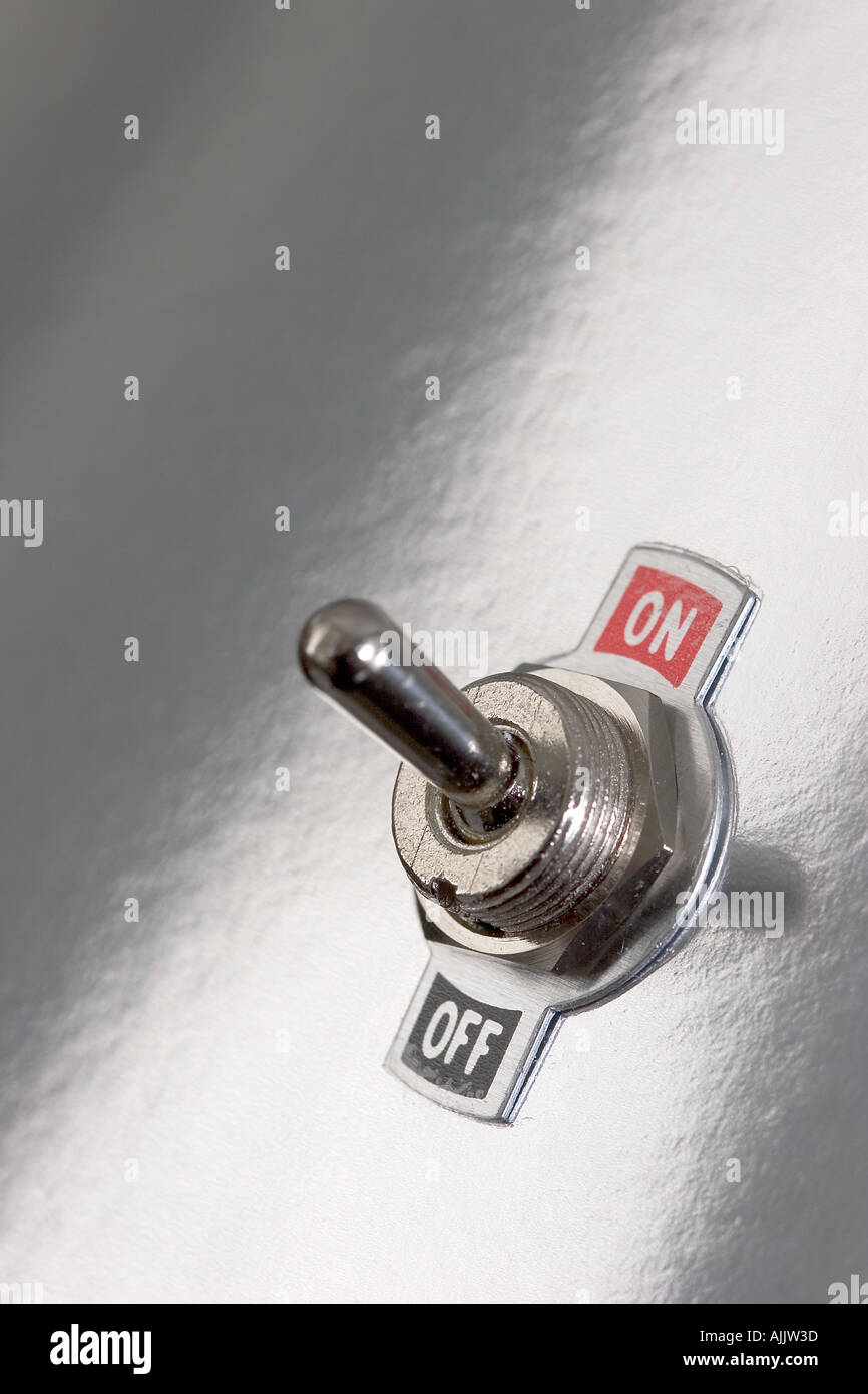 Electric power toggle switch Stock Photo Alamy