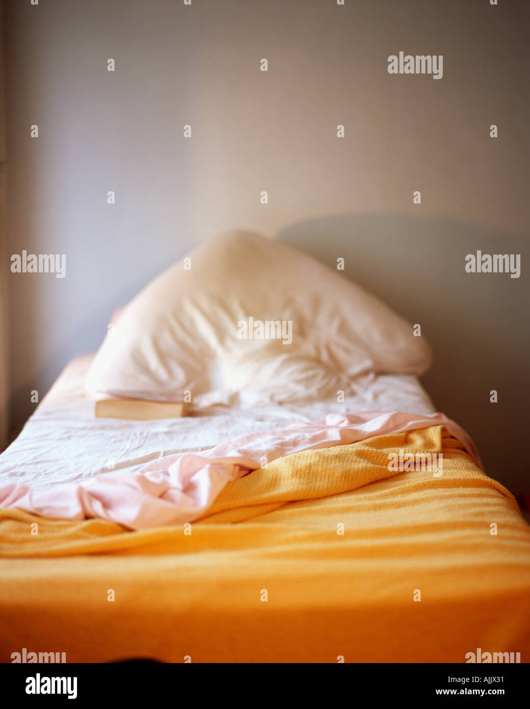 Unmade bed Stock Photo Alamy